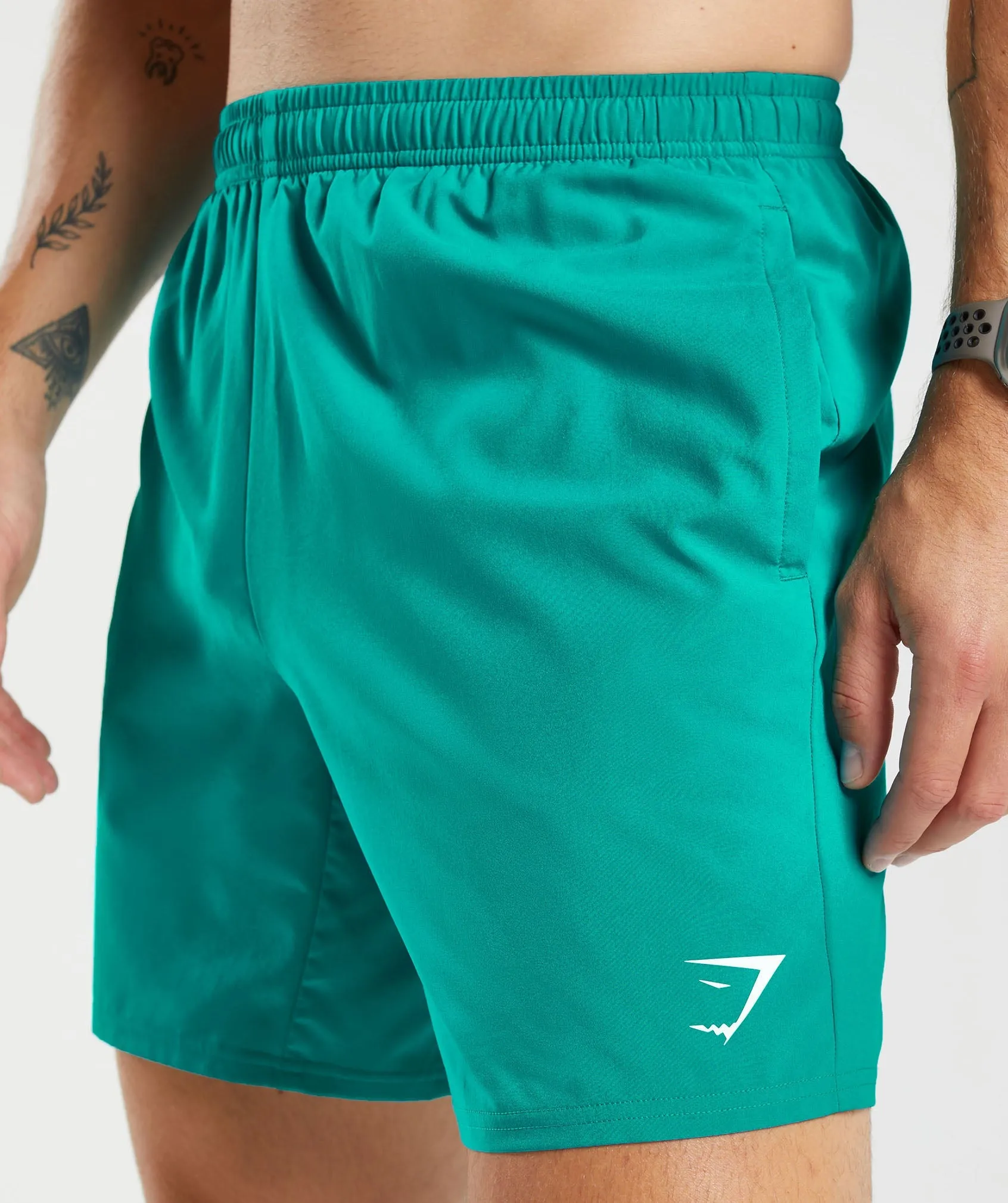 Gymshark Arrival 7" Shorts - Seafoam Blue