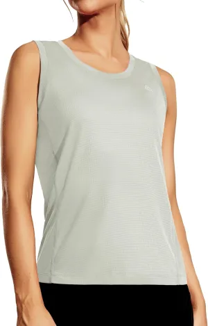 Haimont Women's Workout Tank Tops Mesh Quick Dry Sleeveless Shirts Athletic Shirts for Running Yoga Gym
