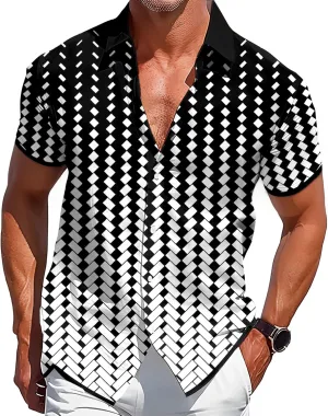Hawaiian Shirt for Men Short Sleeve Button Down Shirts Summer Beach Tropical Vacation Shirts Camp Collar Shirt