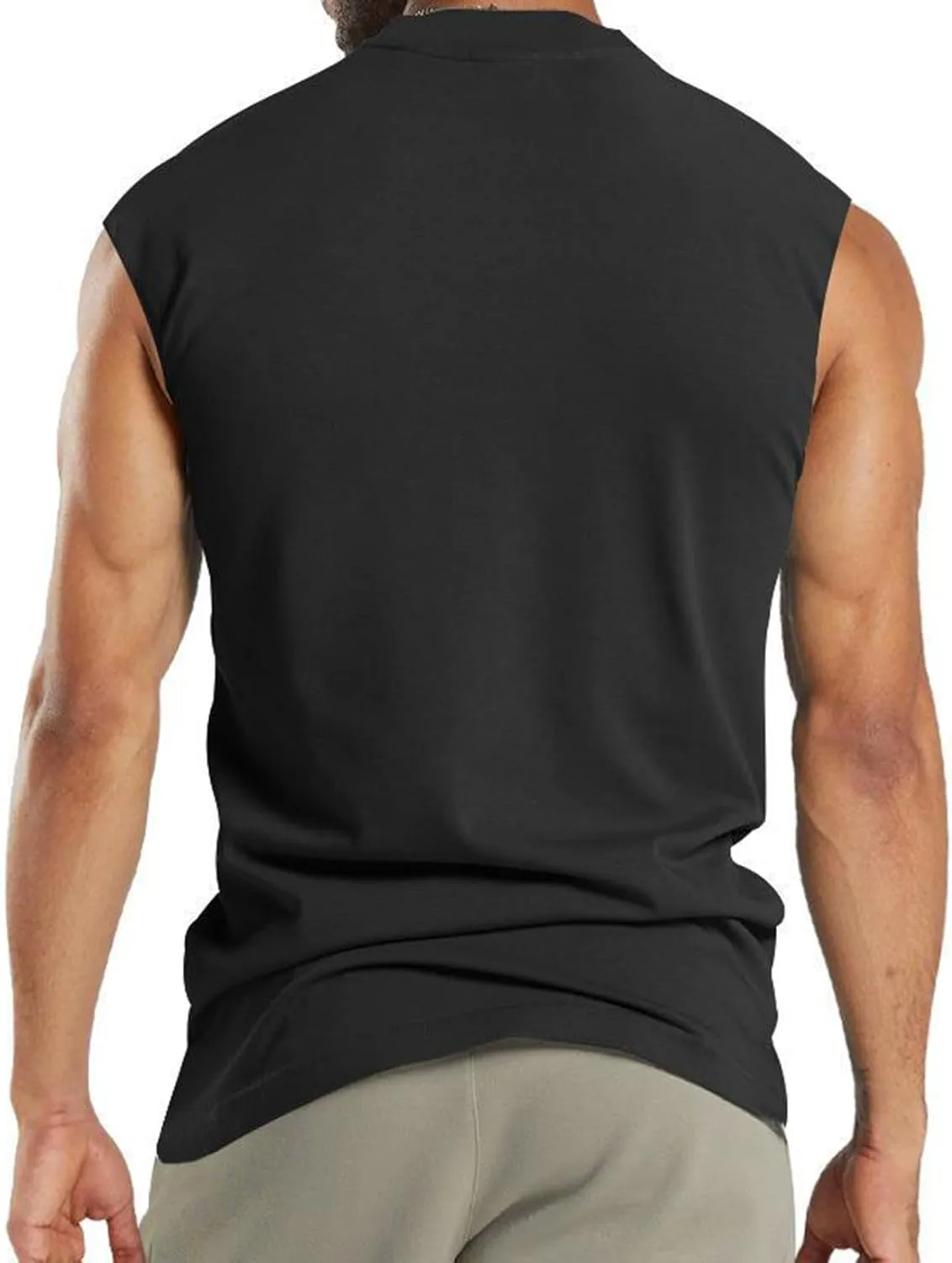 Henley Tank Top Men Summer Casual Sleeveless V Neck Button Up Muscle T Shirts with Pocket Beach Vacation Tops for Men