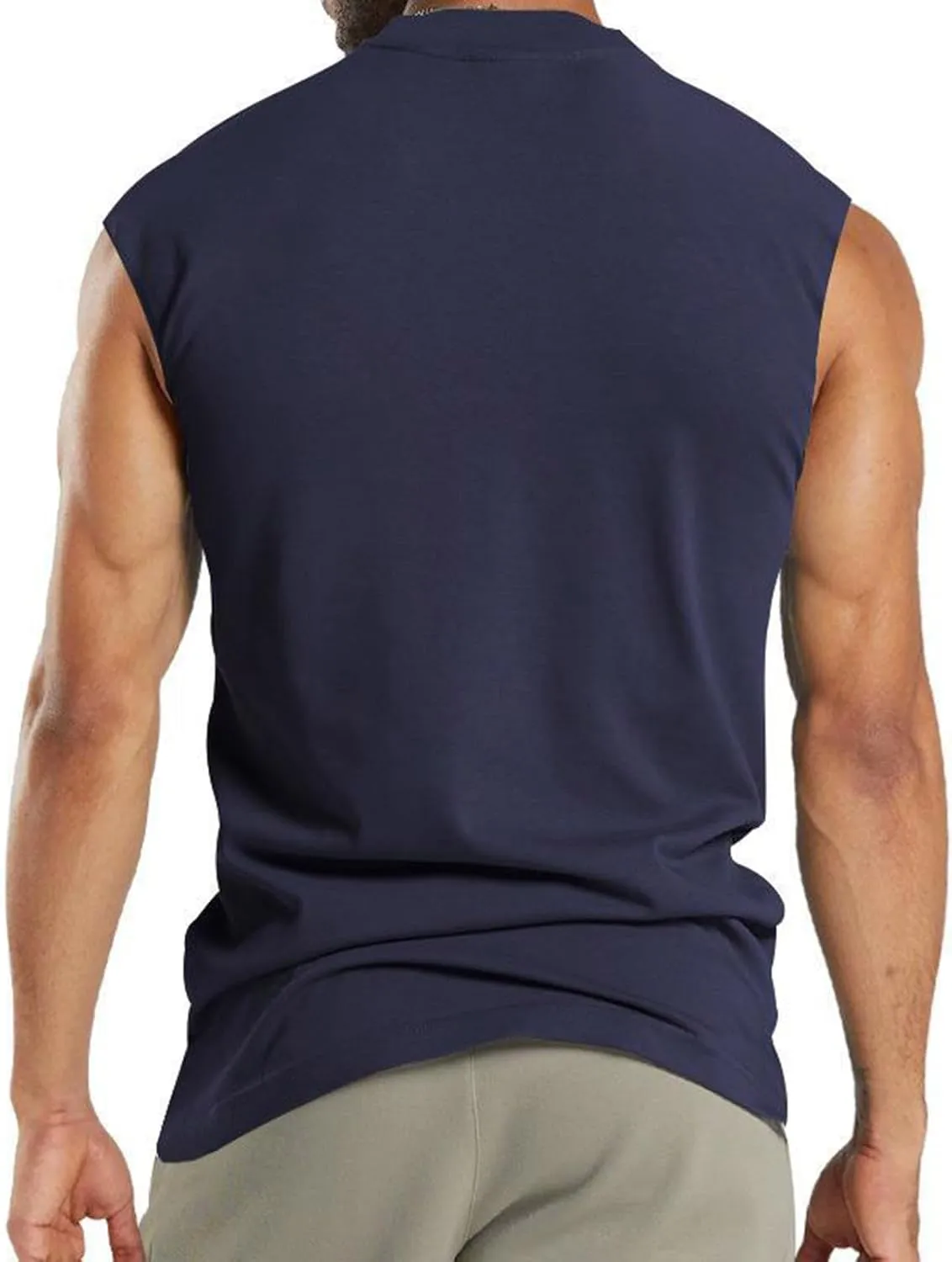 Henley Tank Top Men Summer Casual Sleeveless V Neck Button Up Muscle T Shirts with Pocket Beach Vacation Tops for Men