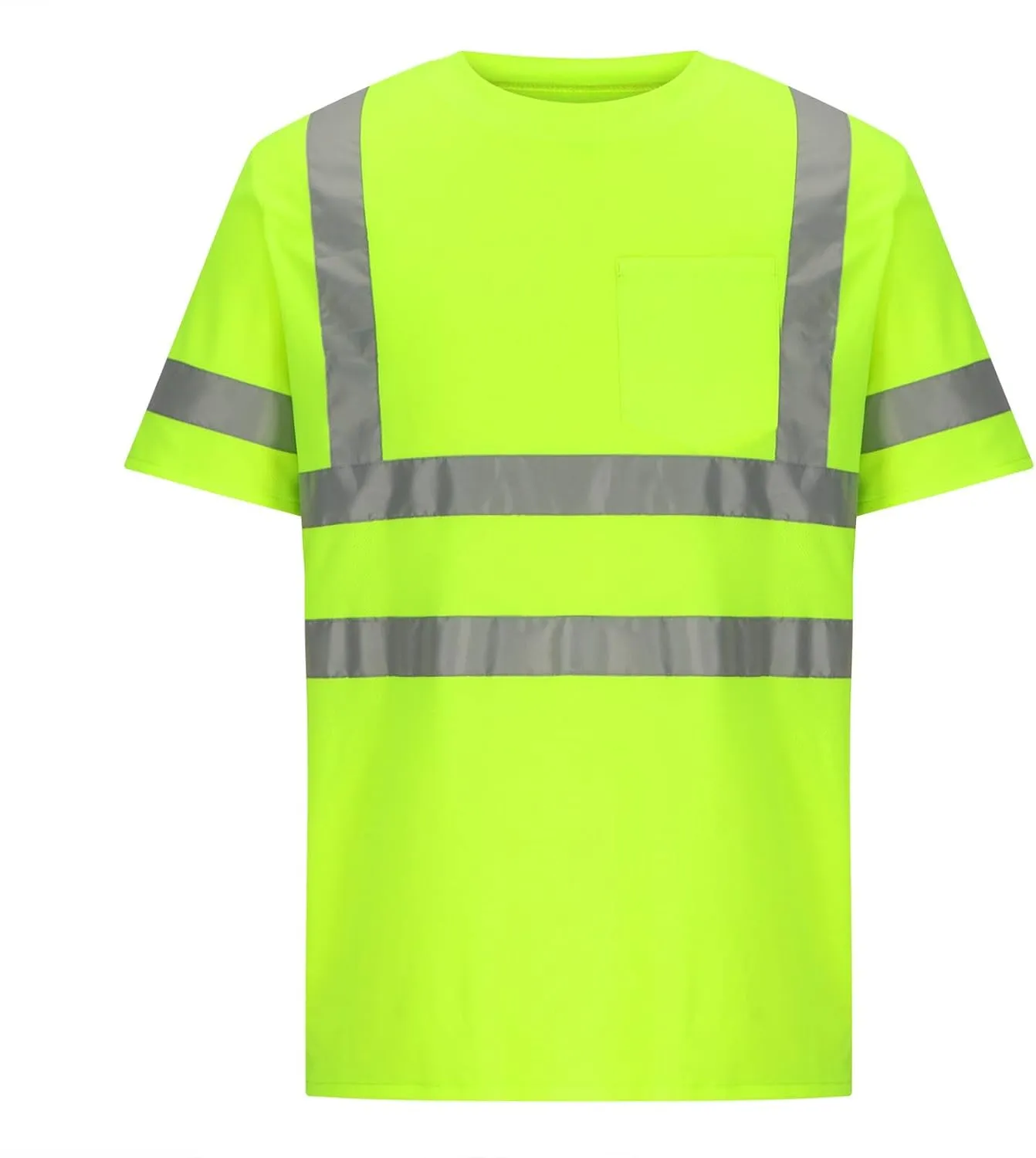 High Vis Shirts for Men Summer Quick Dry Reflective Safety Shirts for Men Hi Visibility Work Shirt for Construction