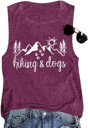 Hiking Mountain Shirts Women Funny Adventure Graphic Tank Top Summer Outdoor Camping Sleeveless Tee