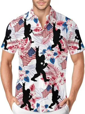 HIVICHI Hawaiian Shirt for Men Funny Summer Beach Aloha Shirts