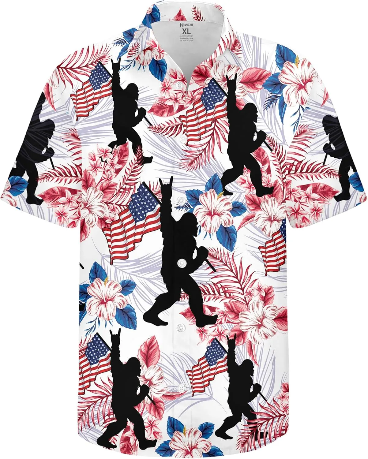 HIVICHI Hawaiian Shirt for Men Funny Summer Beach Aloha Shirts