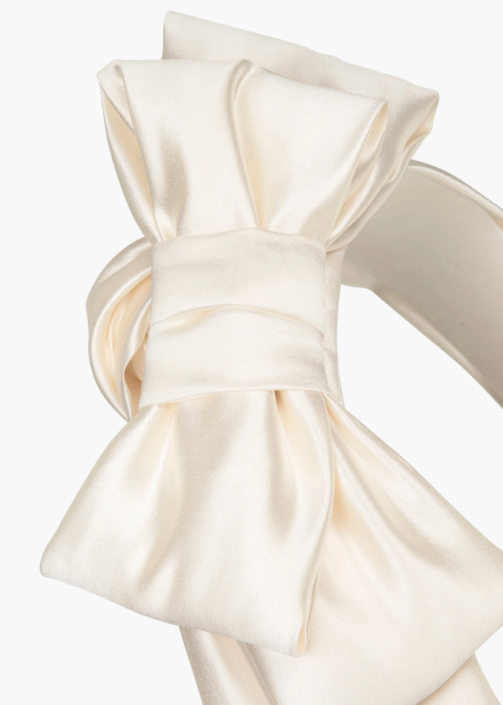 Karmen Bow Headband -- Cream