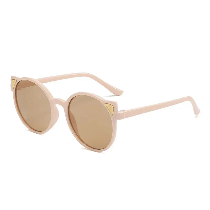 Kids Sunglasses Cute Cartoon Cat Ears Sunglasses Outdoor Sun Protection Children Lovely Vintage Classic Sunglasses Protection