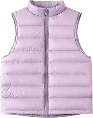 Kids Winter Thicken Puffer Down Jacket Vest 2025 Zip Warm Waistcoat Boys Girls Sleeveless Outerwear 4-16 Years Old