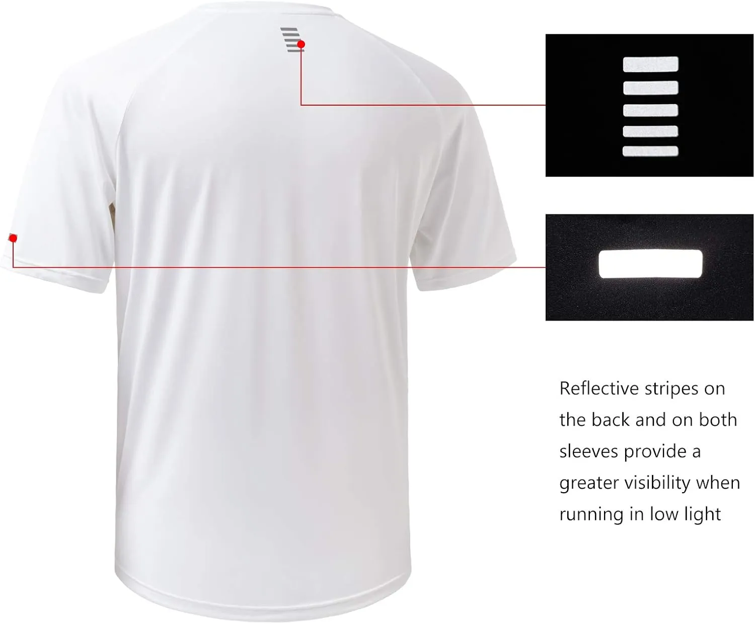 Lightbare UPF50  Men's Dry Fit T-Shirts Short Sleeve Sun Protection Shirts for Running Workout Sports