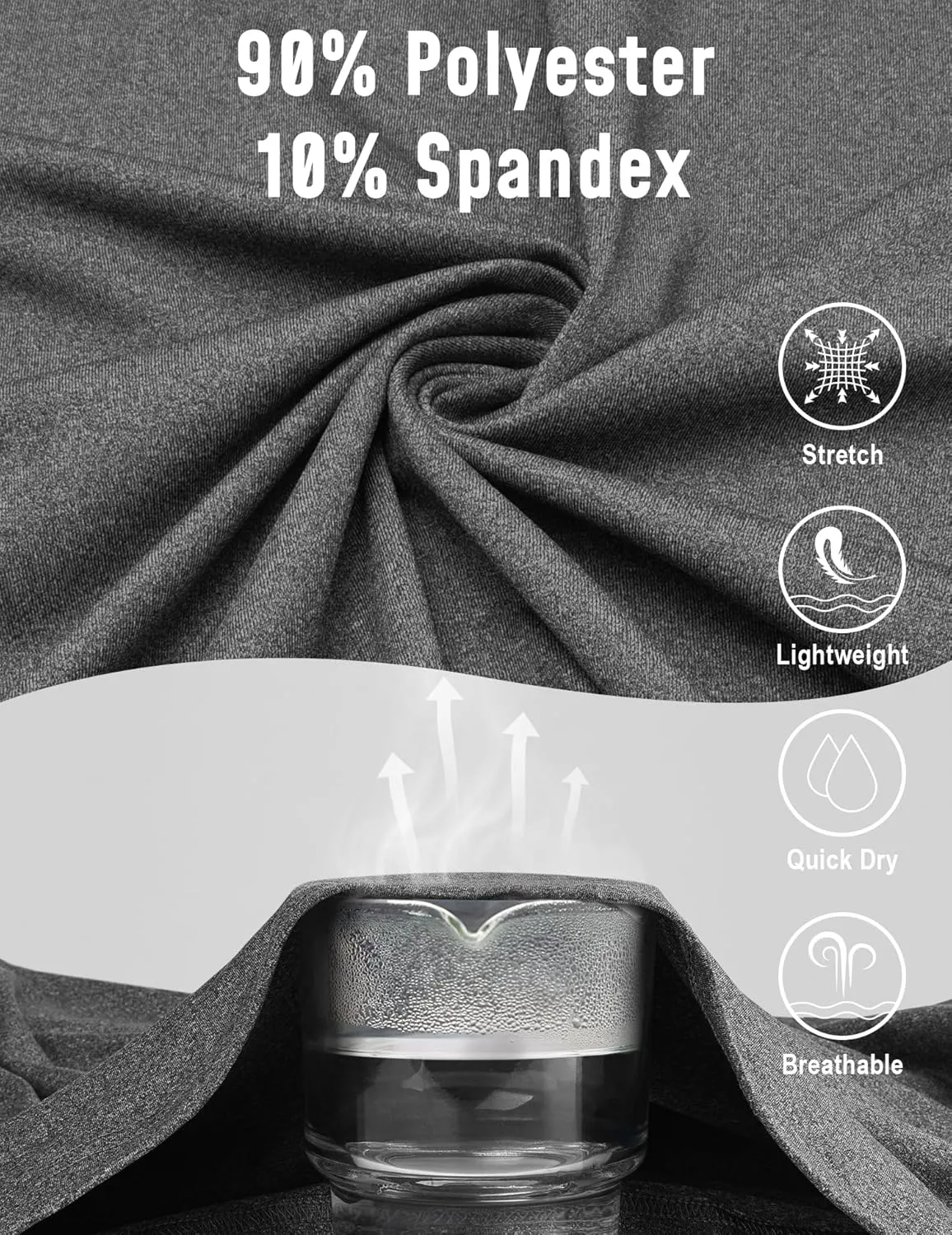 Long Sleeve Shirts for Men 4 Pack Workout T Shirt UPF 50  Rash Guard Quick Dry Fit Fishing Athletic Tshirt