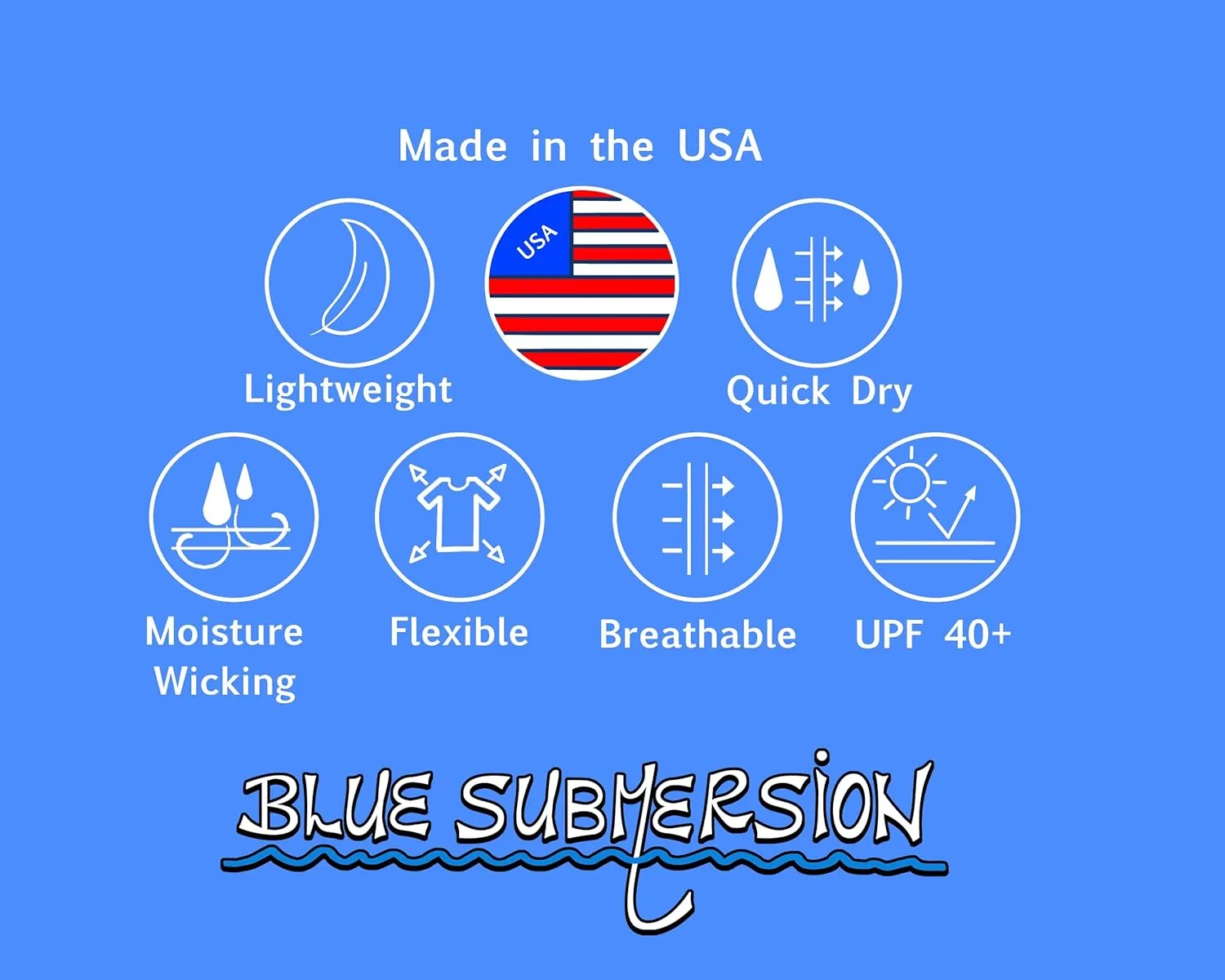 Long Sleeve UV Sun Protection UPF 40  Lightweight Quick Dry Fishing Shirt Outdoors Swimming Made in USA