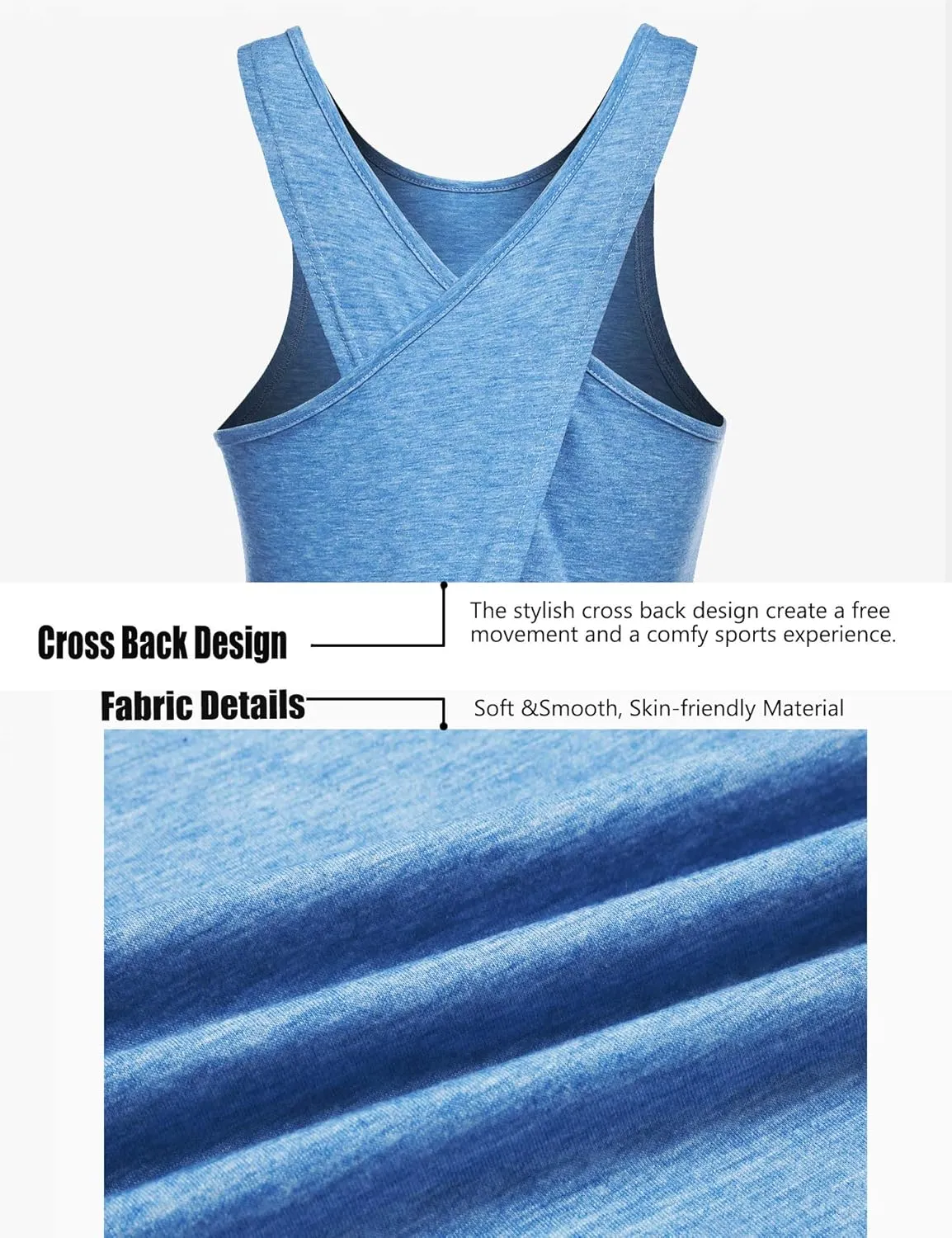 LYHNMW Open Back Workout Top Backless Yoga Shirts Tie Back Workout Tank Activewear Shirts Exercise Yoga Tank Tops (1-3Pack)