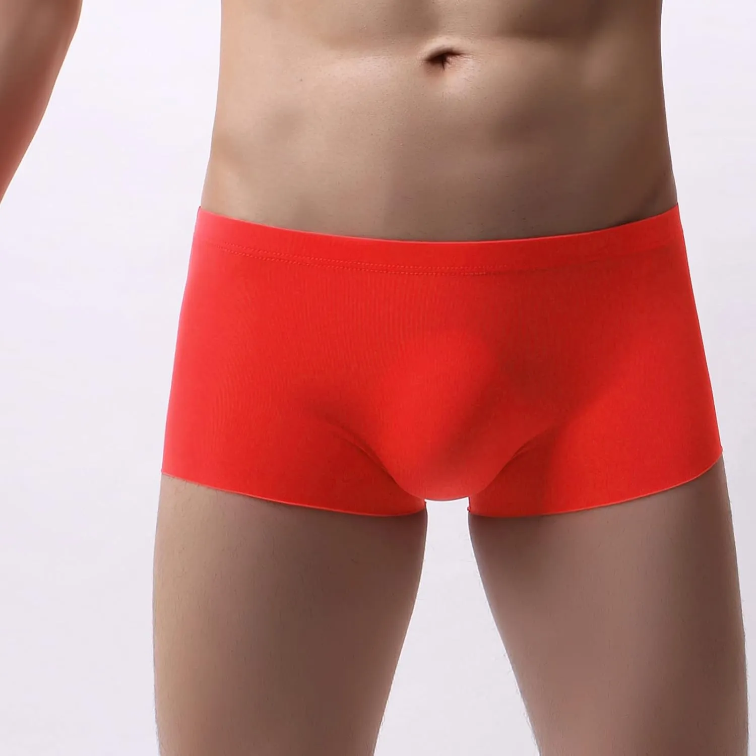 Men Underwear Men's Boxer Briefs Regular Long Spandex Knit Boxer