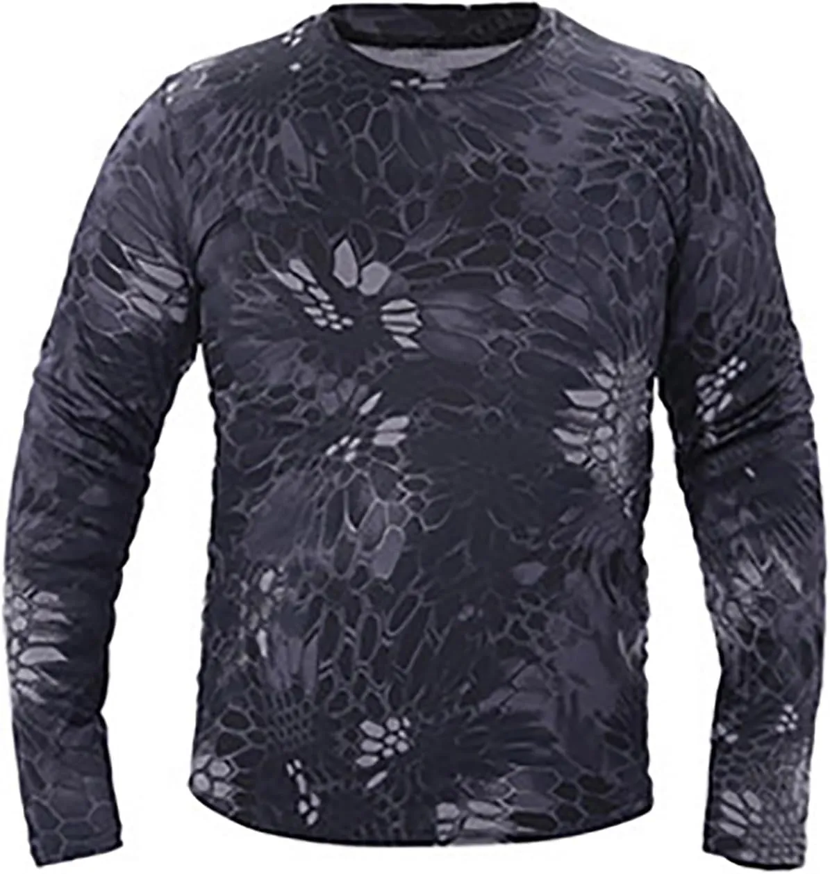 Men UPF 50  Sun Protection Camo Shirt Quick Dry Long Sleeve UV T Shirts Lightweight Moisture Wicking Athletic Hiking Tee Tops