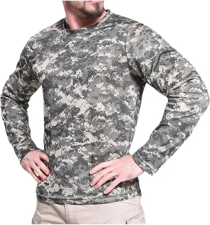 Men UPF 50  Sun Protection Camo Shirt Quick Dry Long Sleeve UV T Shirts Lightweight Moisture Wicking Athletic Hiking Tee Tops