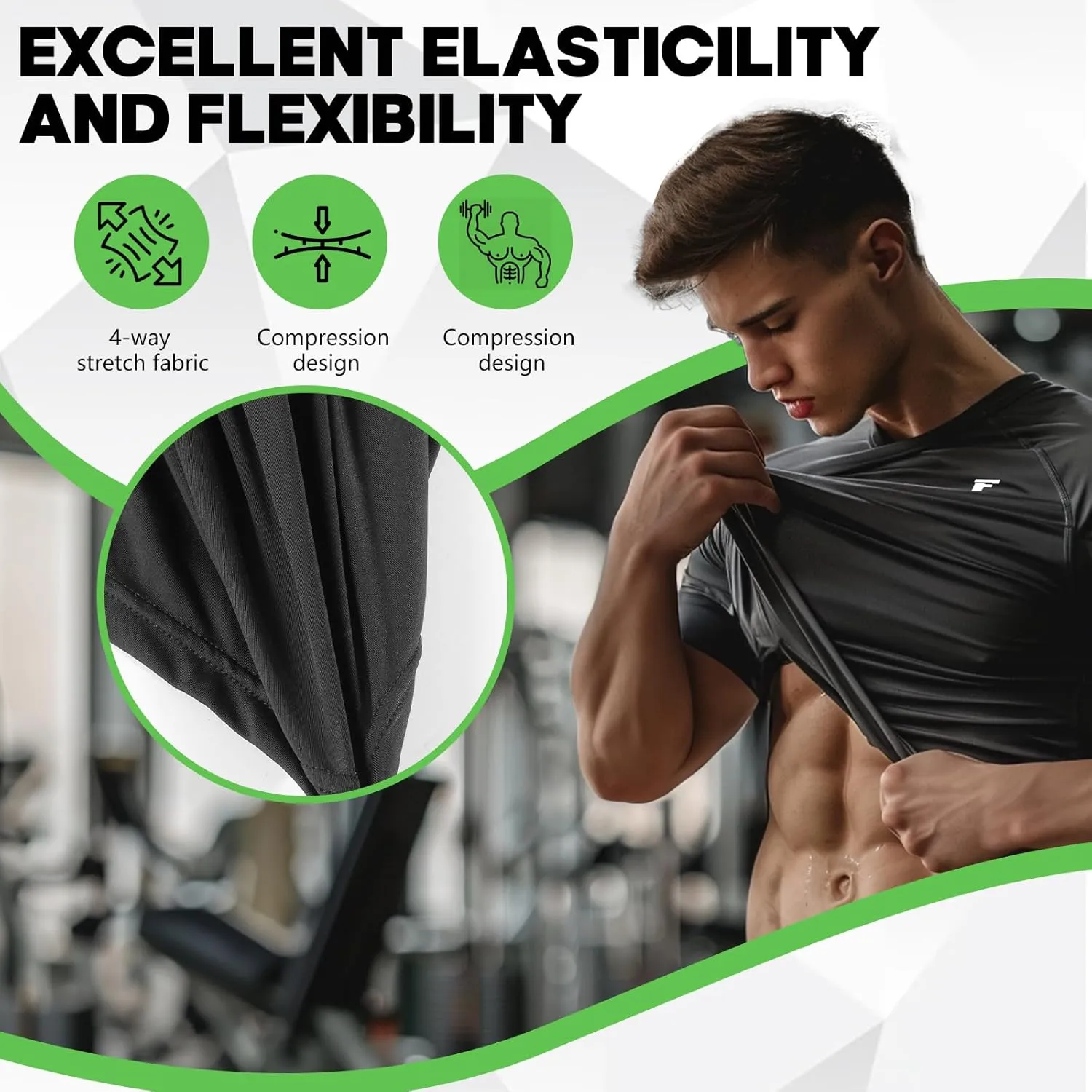 Mens 2-Pack Short-Sleeve Cooling Shirts with UPF 50  UV Sun Protection, Quick Dry for Fitness & Running