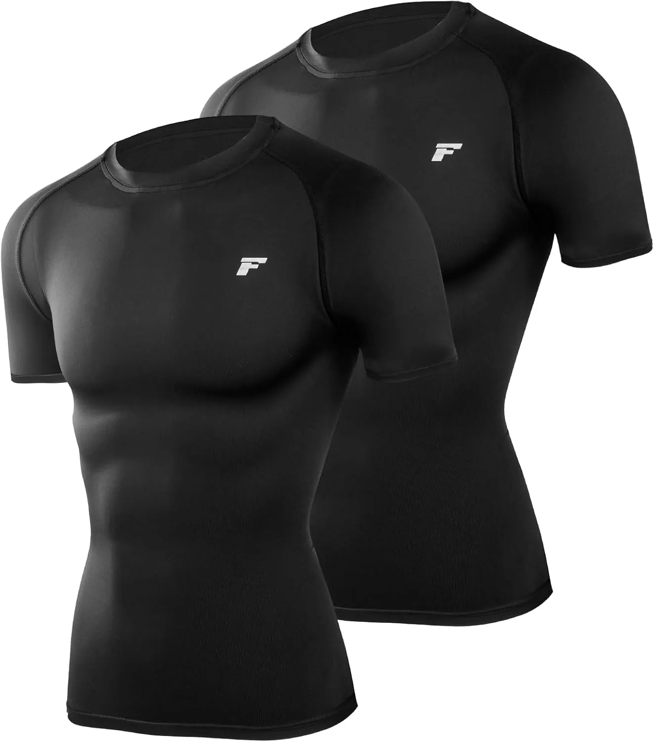 Mens 2-Pack Short-Sleeve Cooling Shirts with UPF 50  UV Sun Protection, Quick Dry for Fitness & Running