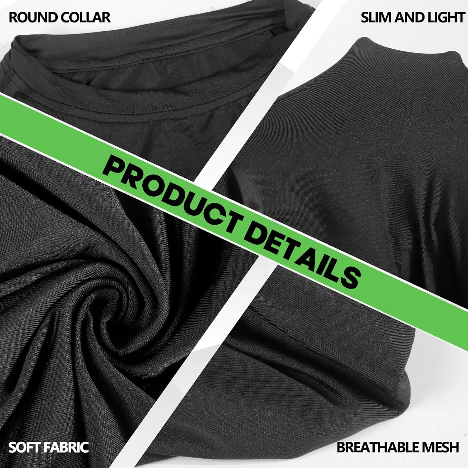 Mens 2-Pack Short-Sleeve Cooling Shirts with UPF 50  UV Sun Protection, Quick Dry for Fitness & Running