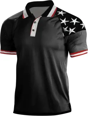 Men's American Flag Patriotic 1776 Shirt Vintage American 4th of July Short Sleeve Independence Day T-Shirt