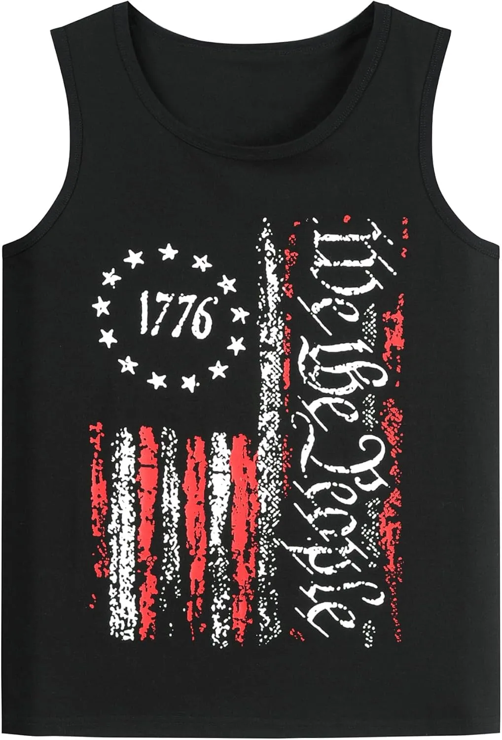 Men's American Flag Tank Tops 1776 4th of July Shirts Casual Sleeveless Gym Workout Tanks USA Flag Patriotic T-Shirts