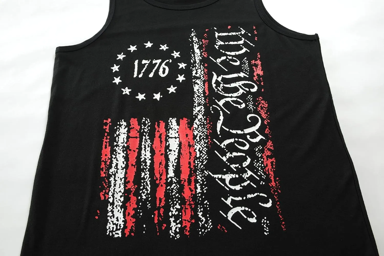 Men's American Flag Tank Tops 1776 4th of July Shirts Casual Sleeveless Gym Workout Tanks USA Flag Patriotic T-Shirts