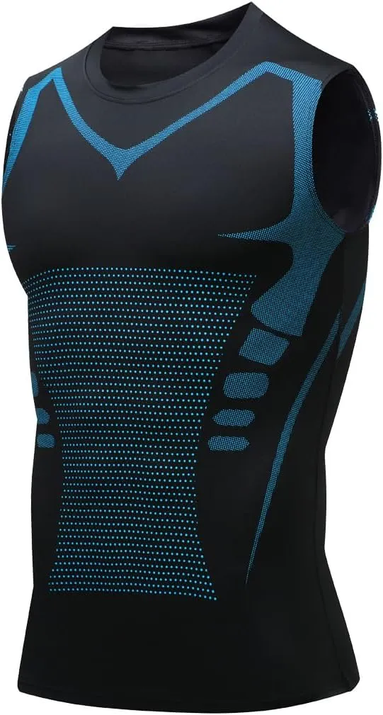 Men's Athletic Compression Shirts Sleeveless Tight Workout Tank Tops Sports Base Layer Running Basketball