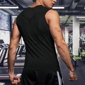 Men's Athletic Compression Shirts Sleeveless Tight Workout Tank Tops Sports Base Layer Running Basketball