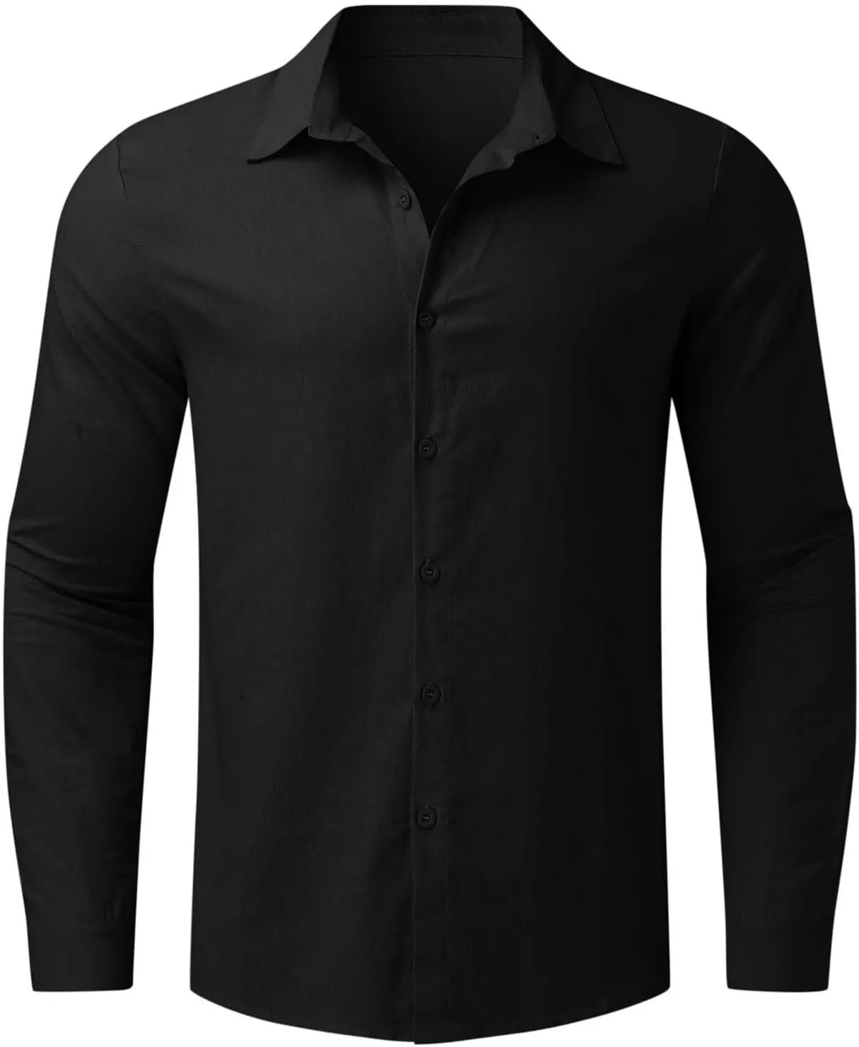 Men's Casual Button Down Shirt Cotton Solid Color Pocket Long Sleeve Shirt Top Long Sleeve T Shirt Men Mens Shirts