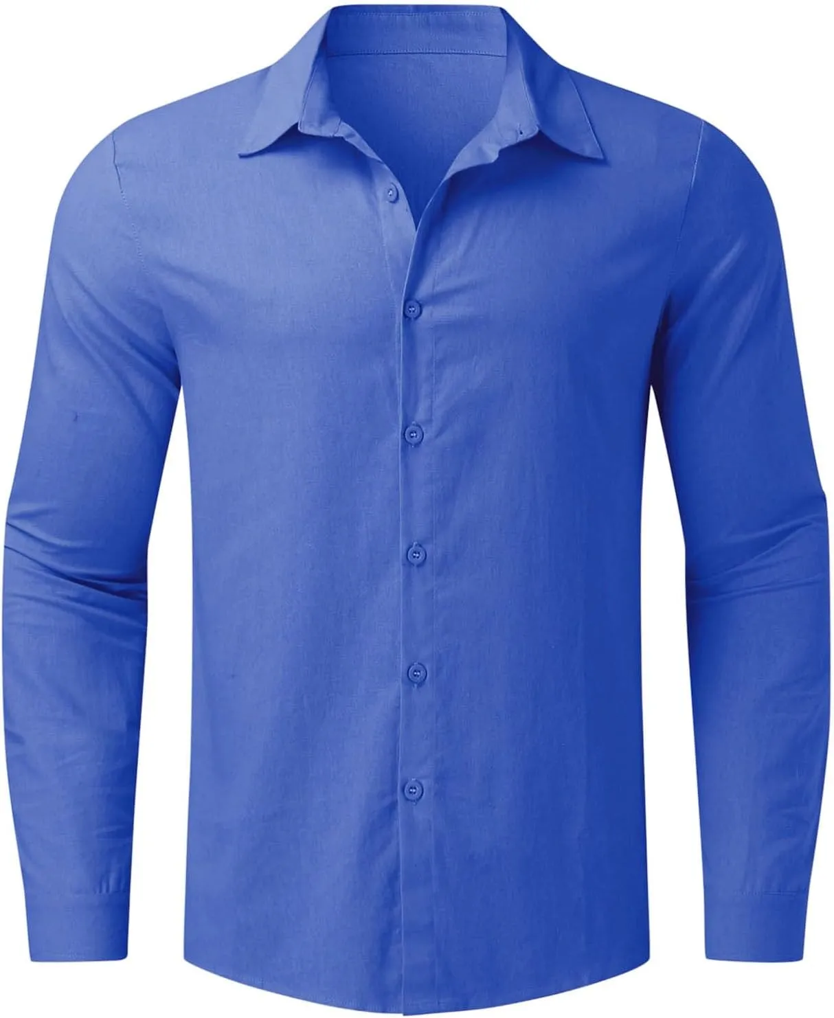 Men's Casual Button Down Shirt Cotton Solid Color Pocket Long Sleeve Shirt Top Long Sleeve T Shirt Men Mens Shirts