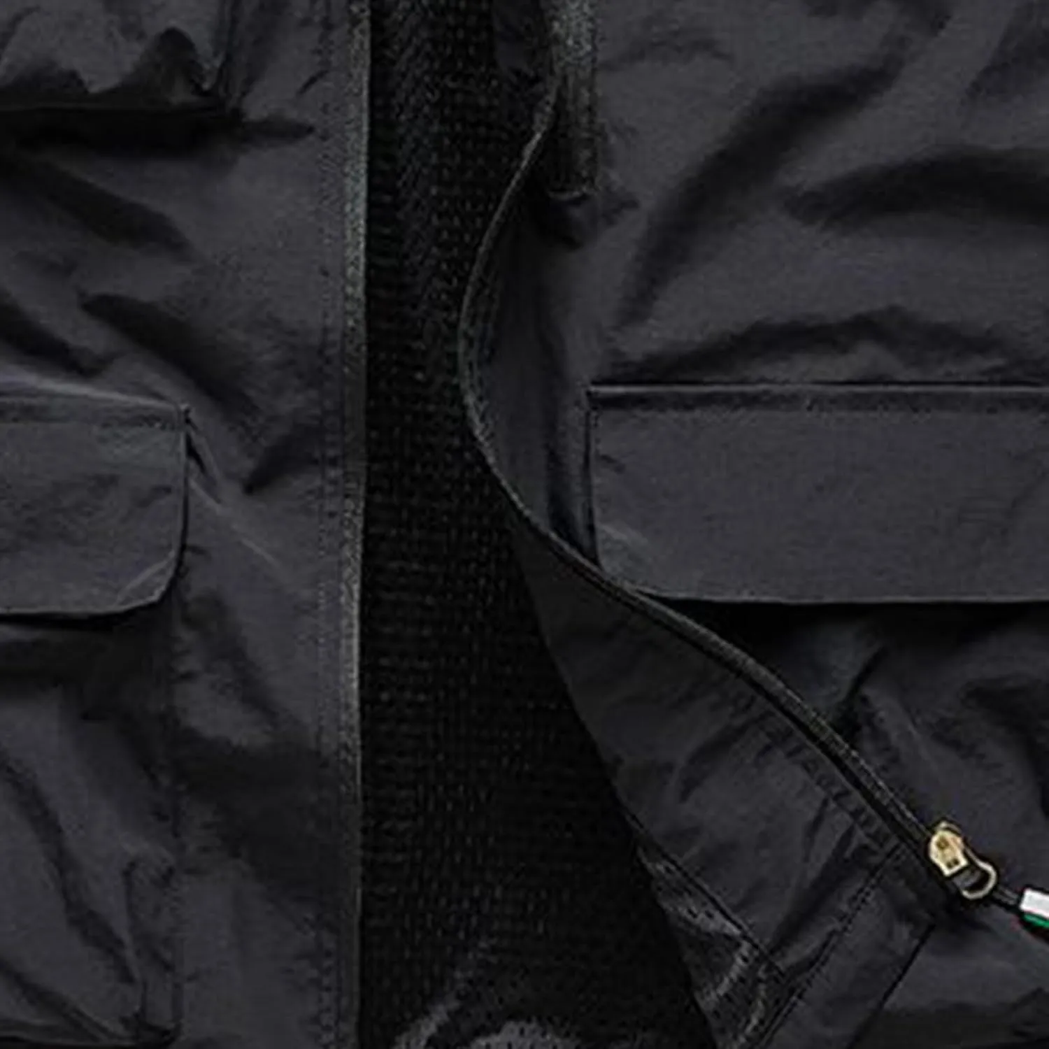Men's Casual Lightweight Outdoor Vest Work Fish Photo Travel Vest Cargo Utility Vest Multi Pockets Sleeveless Jacket