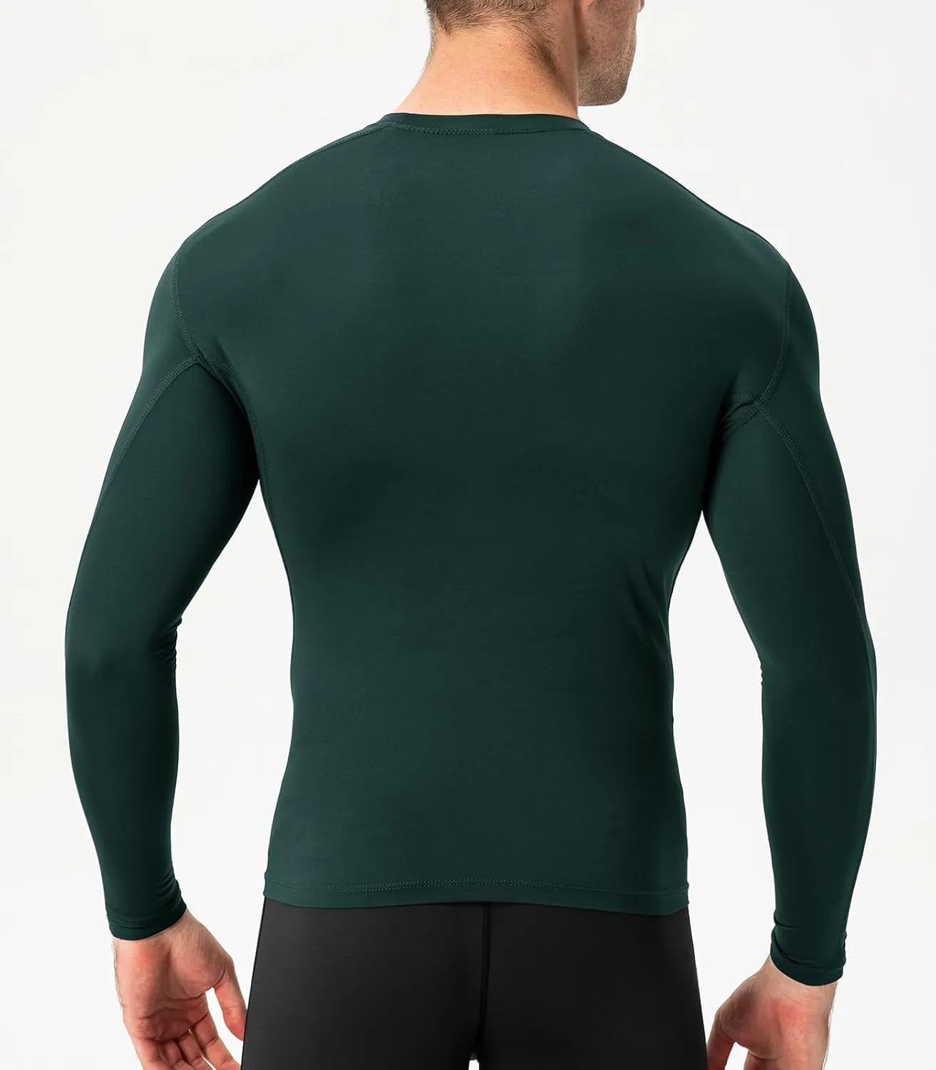 Men's Compression Shirts Long Sleeve Athletic T-Shirts Workout Running Tops Quick Dry Baselayer Undershirts for Football