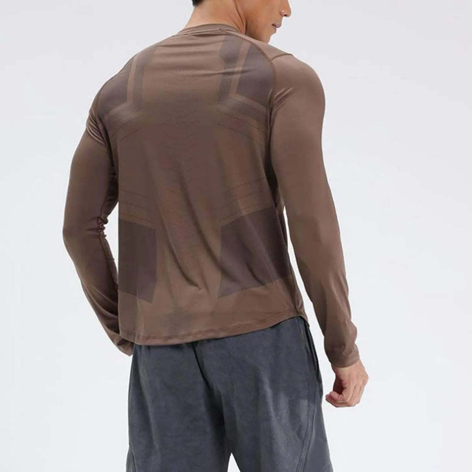 Men's Compression Shirts Long Sleeve Athletic Workout Sports Undershirt Base Layer Top for Winter Quick Dry Running Shirt Top