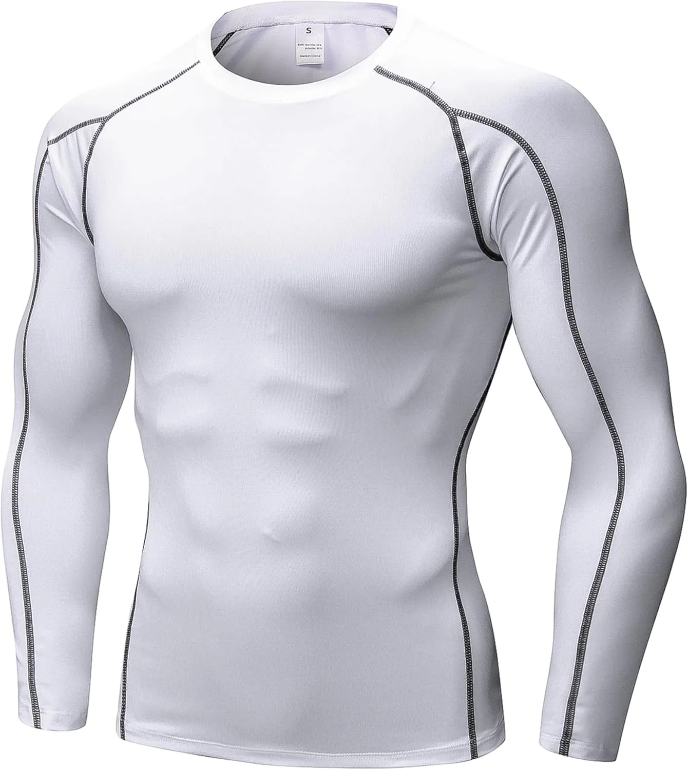 Men's Compression Shirts Long Sleeve Sport Workout T-Shirt Running Cool Dry Tops Active Baselayer Undershirts