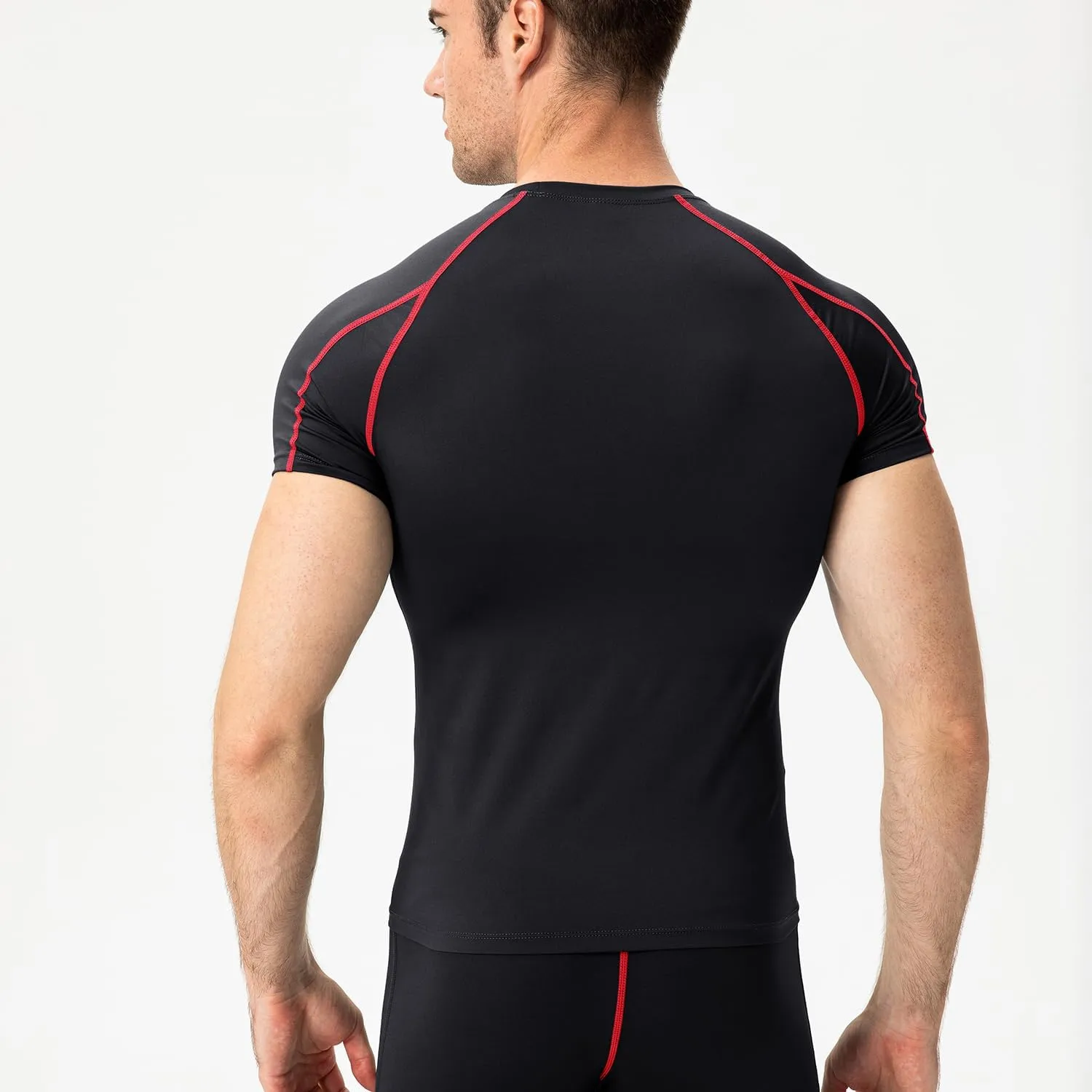 Men's Compression Shirts Short Sleeve Breathable Sports Athletic Quick Dry Tops Workout Base Layer Cycling T-Shirts