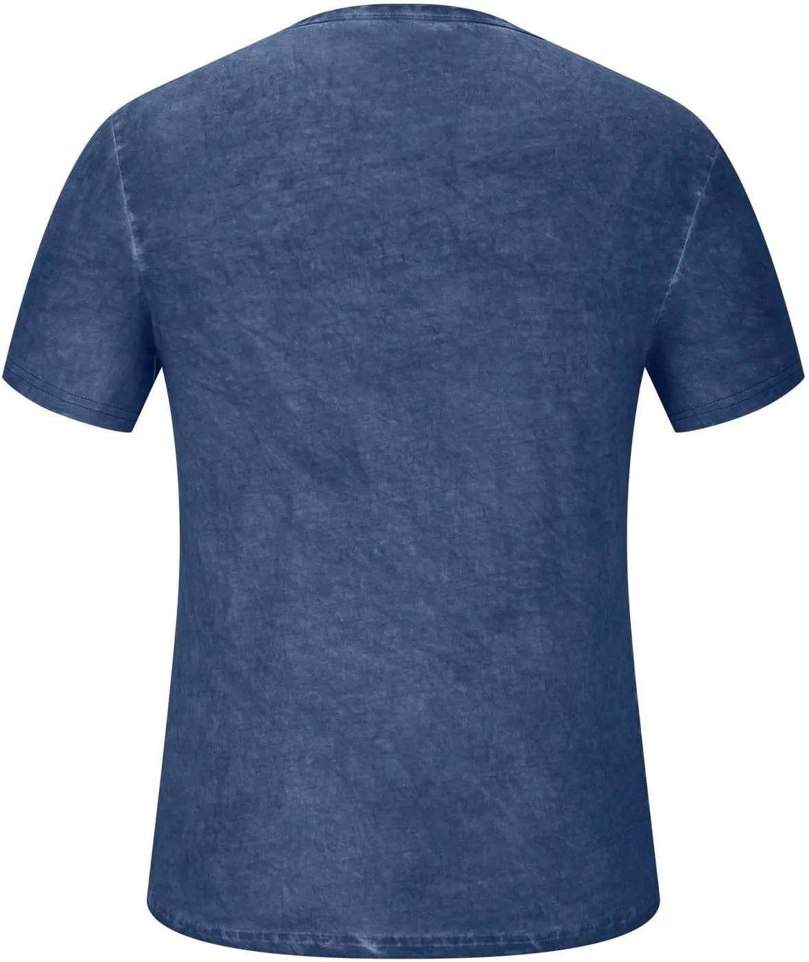 Men's Distressed Henley Shirts Button Up V-Neck T-Shirts Short Sleeve Tops Comfy Tees Summer Casual Pullover Vintage Blouse