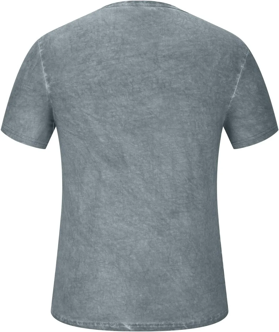 Men's Distressed Henley Shirts Button Up V-Neck T-Shirts Short Sleeve Tops Comfy Tees Summer Casual Pullover Vintage Blouse