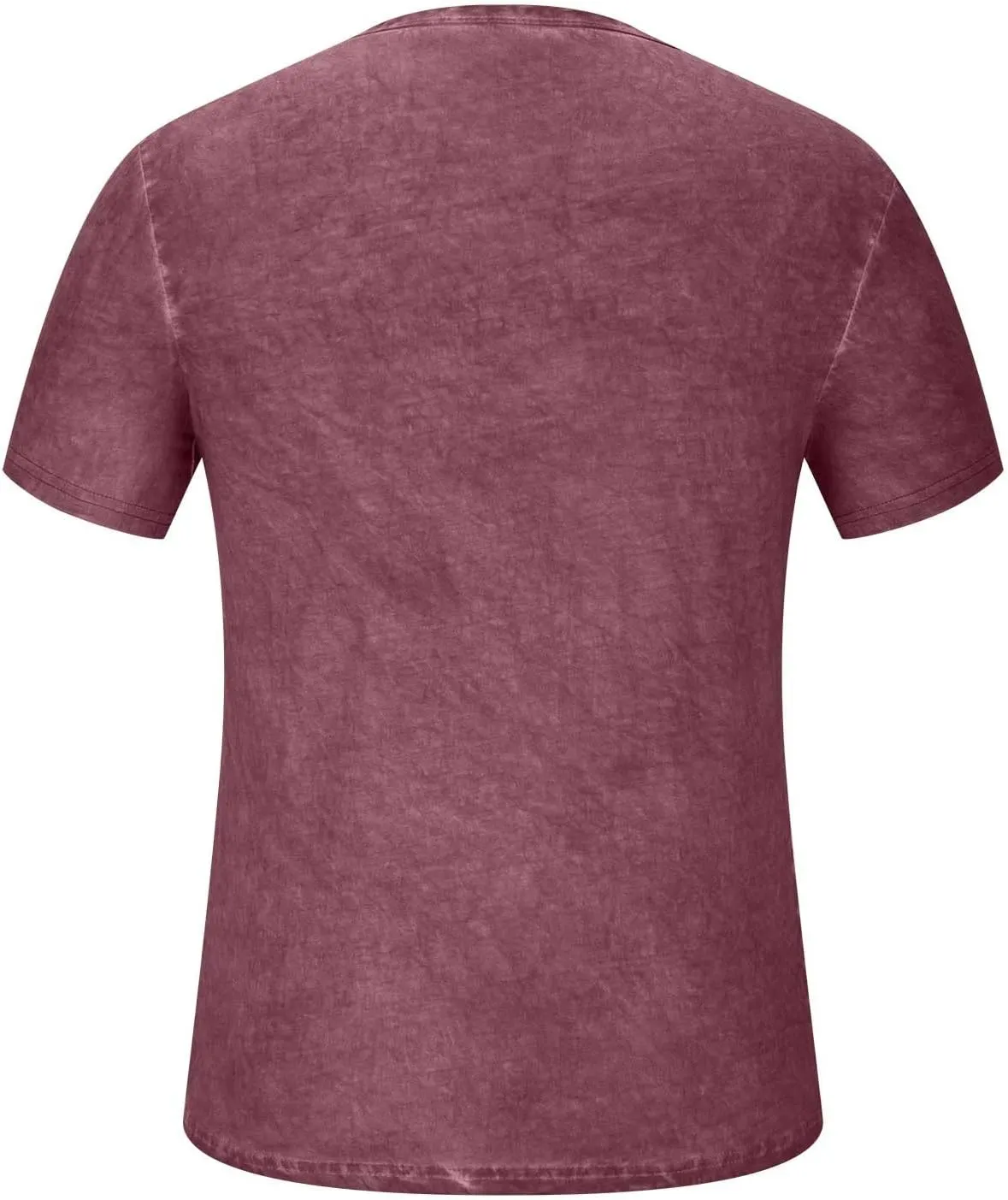 Men's Distressed Henley Shirts Button Up V-Neck T-Shirts Short Sleeve Tops Comfy Tees Summer Casual Pullover Vintage Blouse