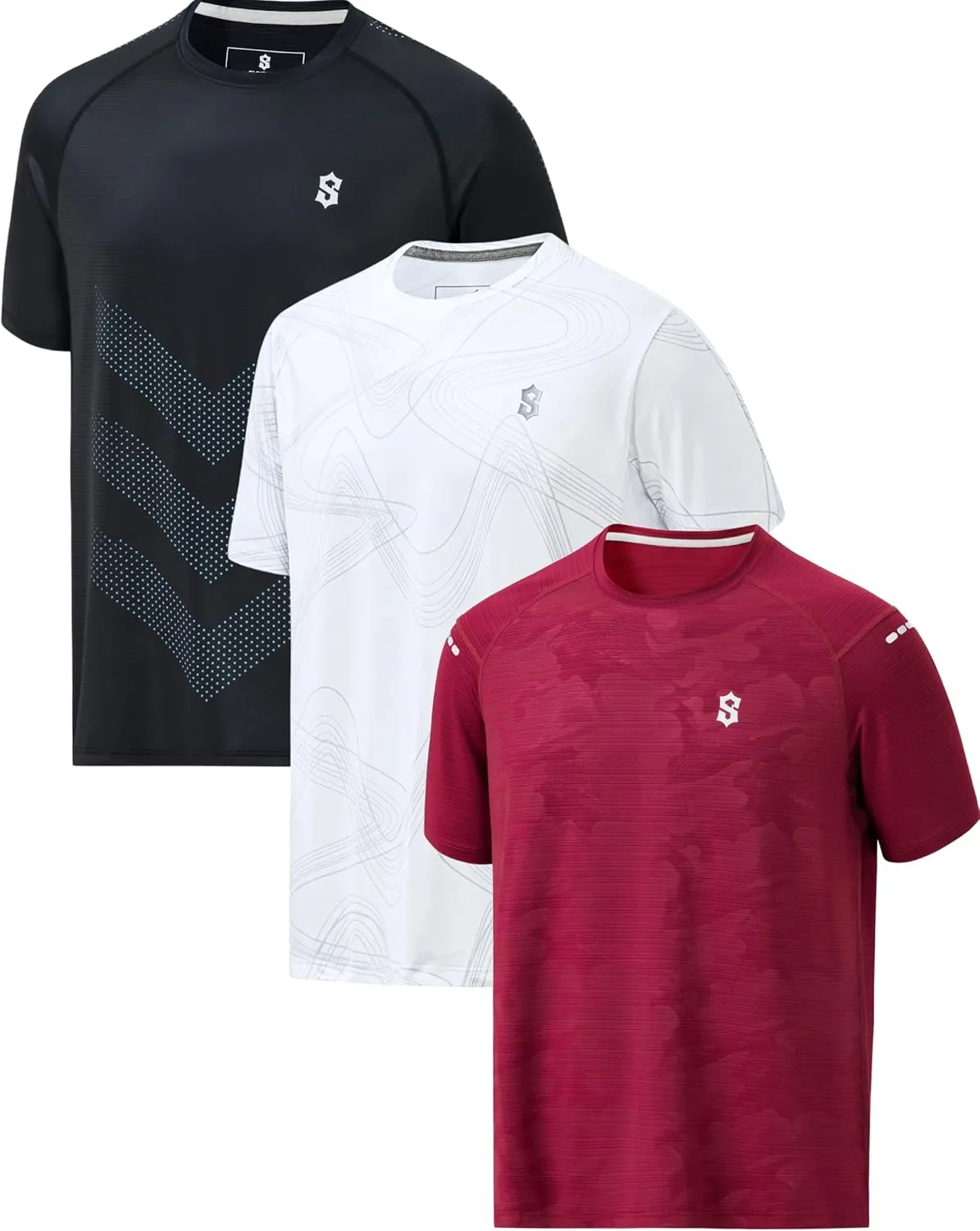 Men's Dry Fit Workout Shirts - Moisture-Wicking, Quick-Dry, 4-Way Stretch Premium Athletic Tees for Running & Sports