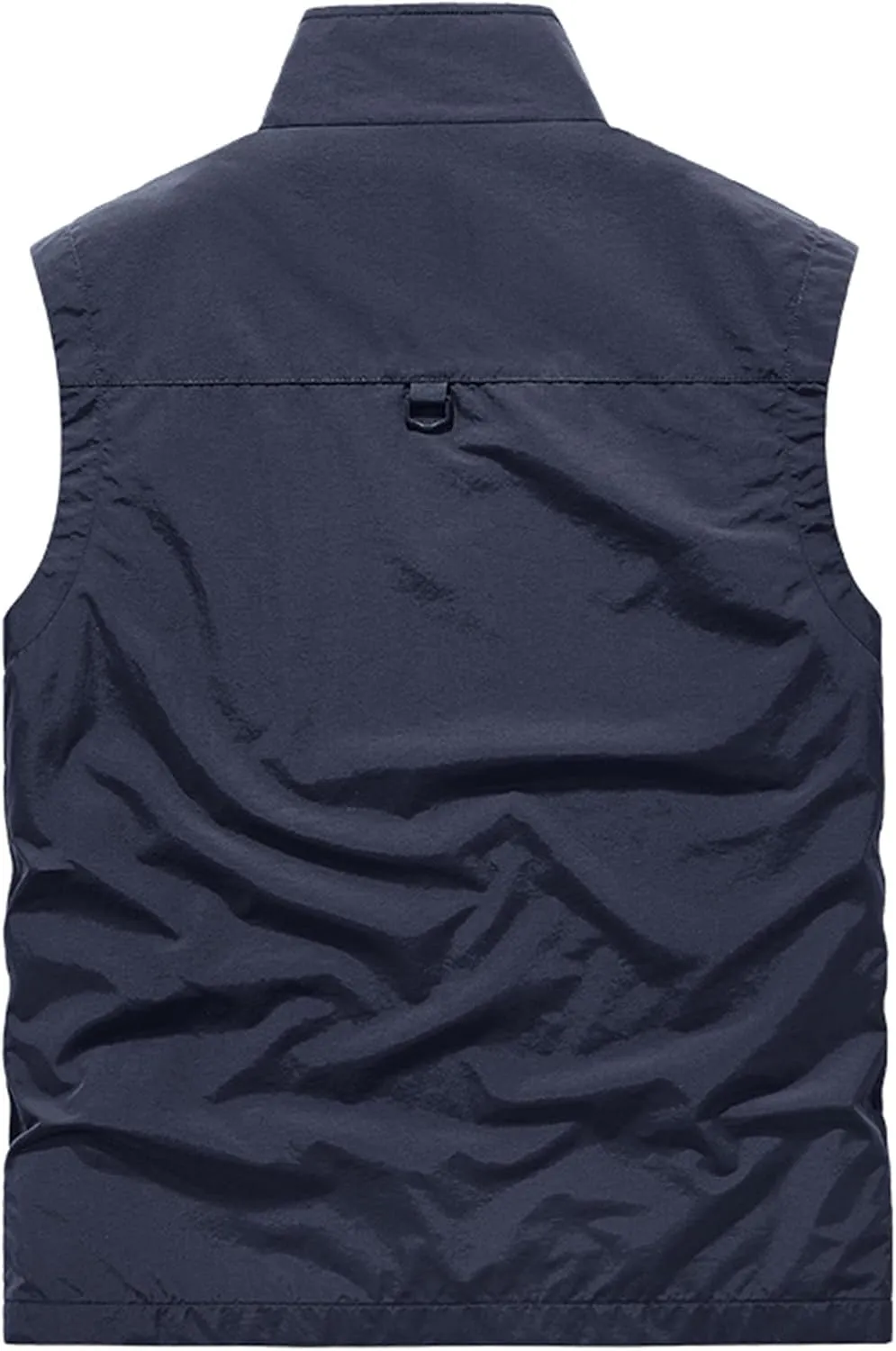 Men's Full Zip Sleeveless Quick Dry Jacket Casual Outdoor Vest Outerwear Multi Pockets Fishing Vests for Sport Golf