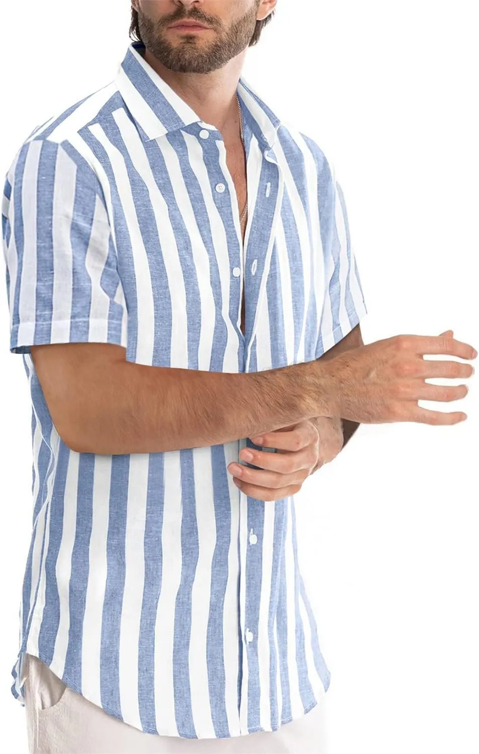 Men's Hawaiian Shirt Tops Vintage Short Sleeve Button Down Beach Shirt Male Tropical Floral Summer Pullover Party Holiday