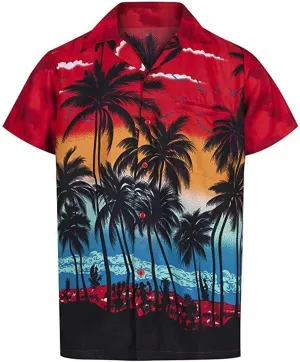 Men's Hawaiian Shirts Casual Button Down Shirts Tropical Beach Resort Short Sleeve