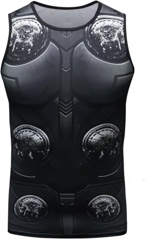 Men's Muscle Tank Top Sleeveless T-Shirts Baselayer Tees Cool Dry Compression Shirts Running Sports Vest