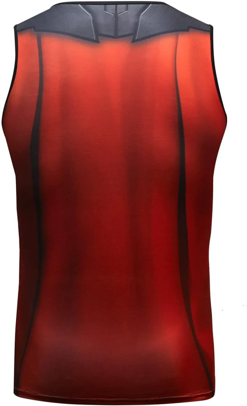 Men's Muscle Tank Top Sleeveless T-Shirts Baselayer Tees Cool Dry Compression Shirts Running Sports Vest