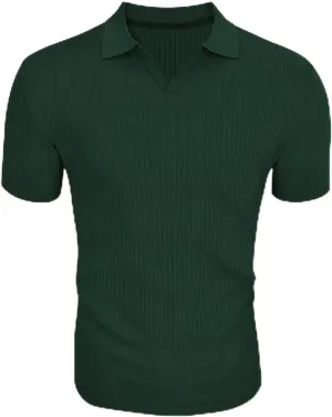 Mens Polo Shirts Short Sleeve Quick Dry Performance Polo T Shirts Collared Tactical Shirt