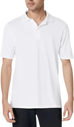 Men's Polo Shirts Summer Short Sleeve Casual 3 Button T-Shirts Classic Basic Golf Work Tees Tops with Pocket