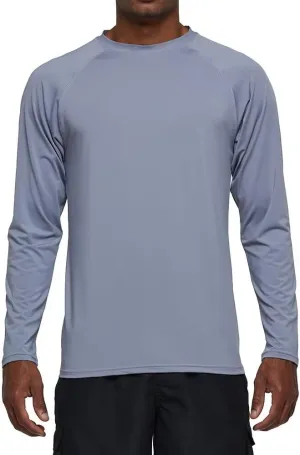 Mens Rash Guard for Men Swimming Sun Protection Shirts UPF 50  UV Long Sleeve Lightweight Quick Dry T-Shirts Surf Fishing