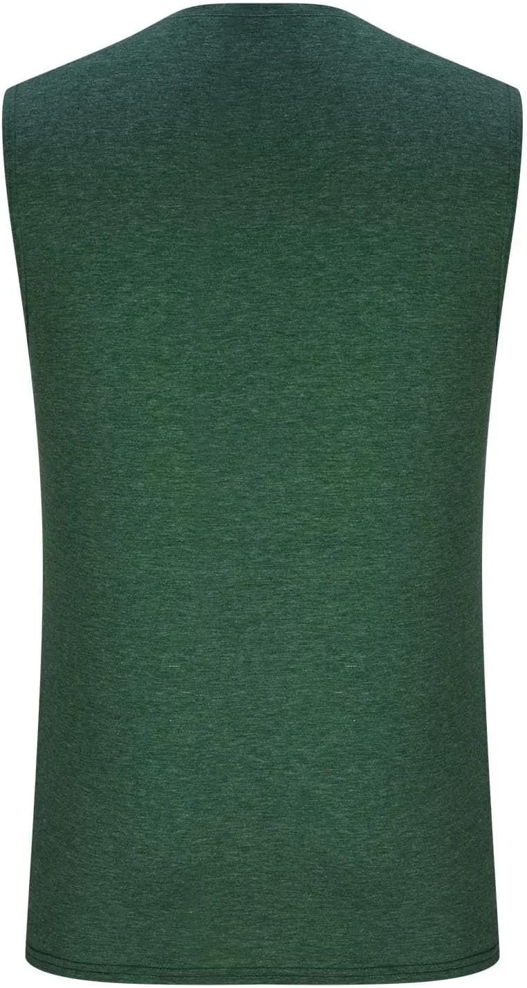 Men's Sleeveless Workout Swim Shirt Quick Dry Athletic Running Gym Muscle Beach Tank Top Cut Off Undershirts Vest