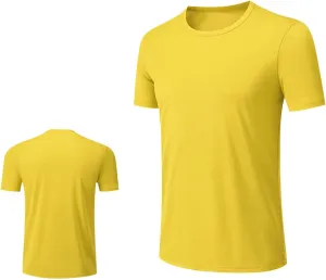 Men's Summer T-Shirts Casual Gym Moisture Wicking Shirts Stretch Quick Dry Workout Tshirts Hiking Athletic Shirt