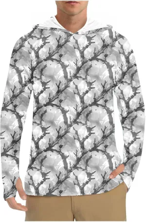 Men's Sun Protection Hoodie Shirt UPF 50  Long Sleeve Rash Guard Outdoor Fishing Lightweight Camo Quick Dry UV Shirts