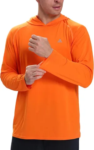 Men's Sun Protection Hoodie Shirts UPF 50  Long Sleeve SPF UV Rash Guard Fishing Hiking Lightweight